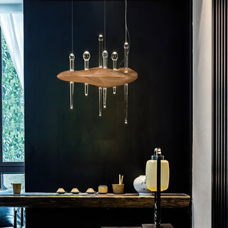 Umare Fantaisiste Chêne Verre Pendentif Lumière