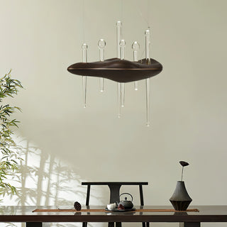 Umare Fantaisiste Chêne Verre Pendentif Lumière