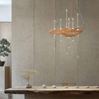 Umare Fantaisiste Chêne Verre Pendentif Lumière