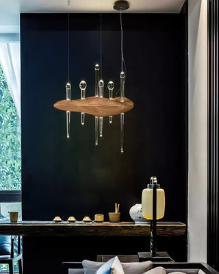 Umare Fantaisiste Chêne Verre Pendentif Lumière