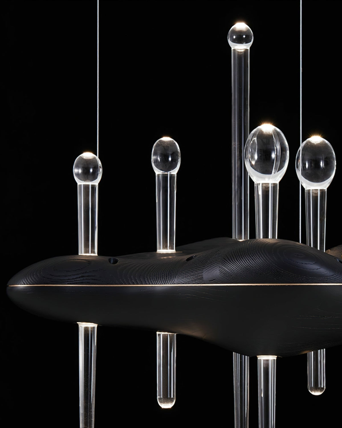 Umare Fantaisiste Chêne Verre Pendentif Lumière