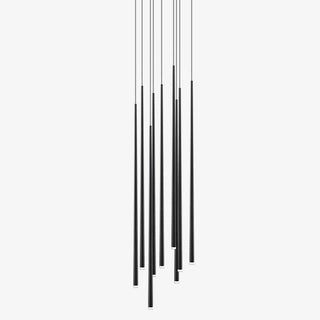 Lustra Lustre Élancé Noir Minimaliste-Luire