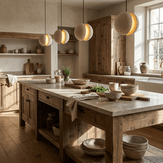 Sliced Travertine Globe Pendant Lamp-Neutral Decor