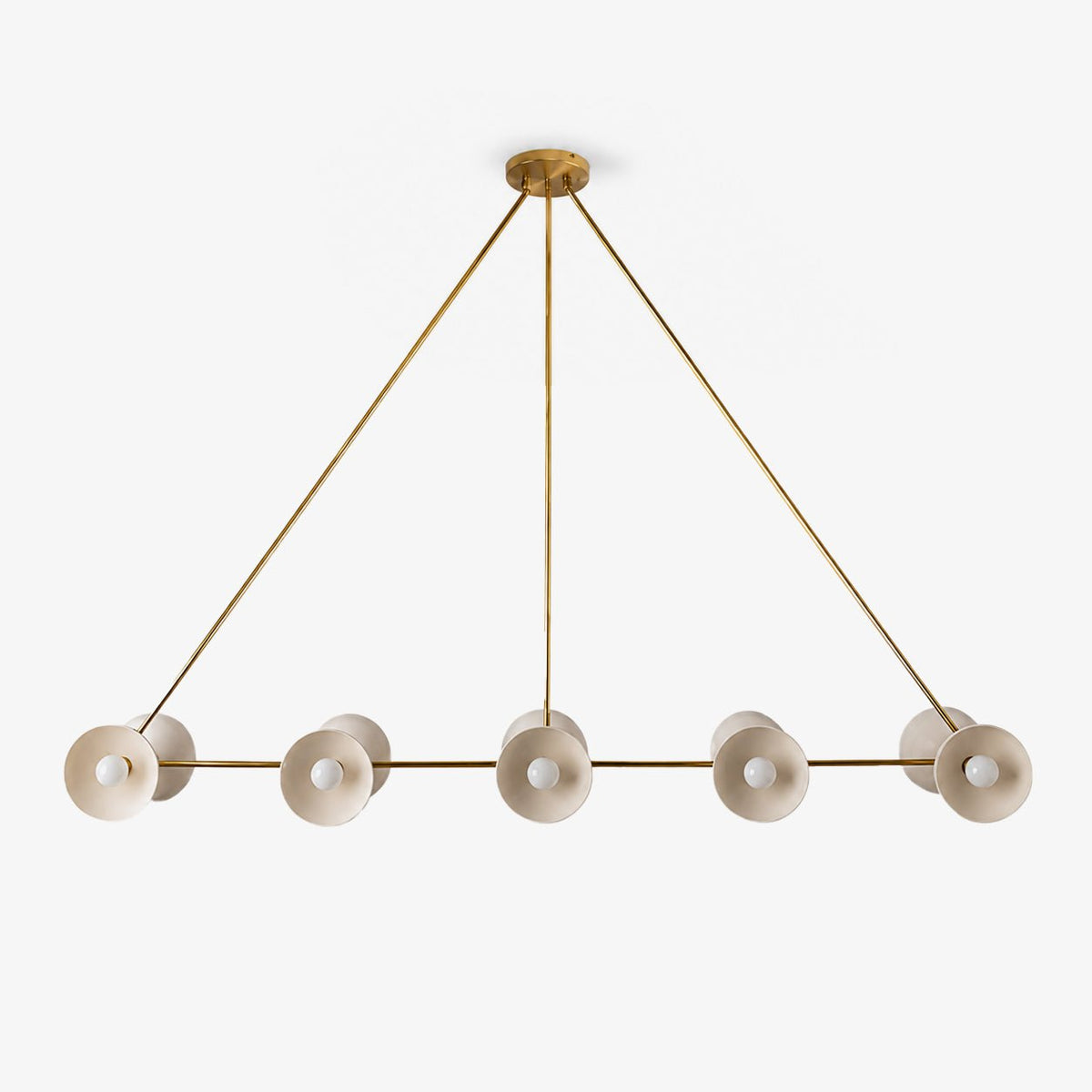 Slim Brass Linear Chandelier-Neutral Decor