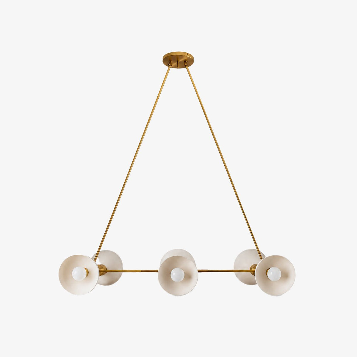 Slim Brass Linear Chandelier-Neutral Decor