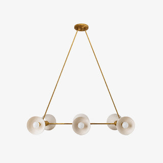 Slim Brass Linear Chandelier-Neutral Decor