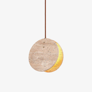 Lunarae Suspension Croissant en Travertin