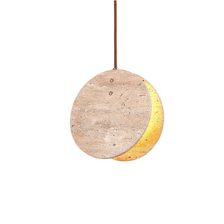 Lunarae Suspension Croissant en Travertin