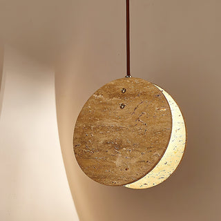Lunarae Suspension Croissant en Travertin