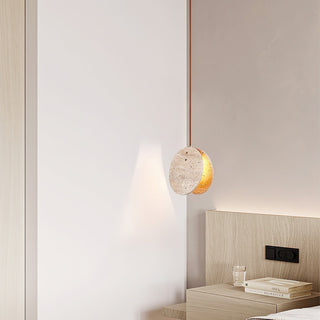 Lunarae Suspension Croissant en Travertin