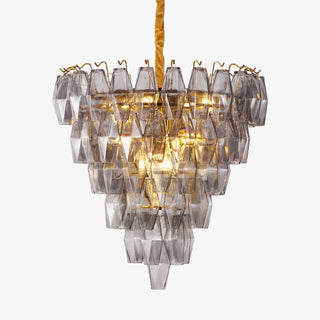Aurora Lustre Fumée Gris Inversé Cristal Prisme