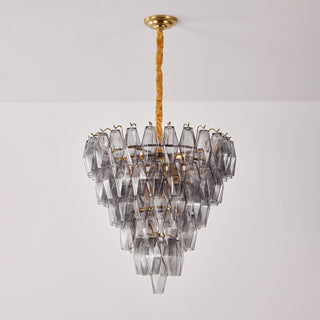 Aurora Lustre Fumée Gris Inversé Cristal Prisme