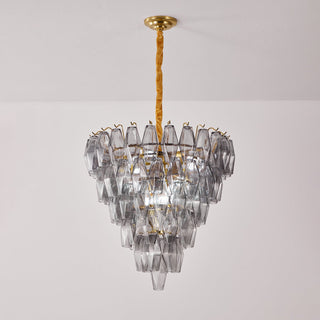 Aurora Lustre Fumée Gris Inversé Cristal Prisme