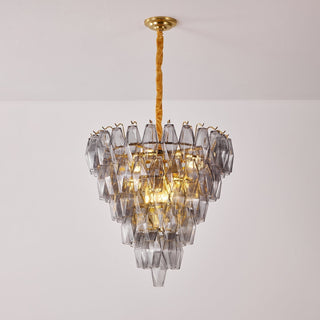 Aurora Lustre Fumée Gris Inversé Cristal Prisme