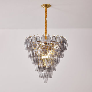 Aurora Lustre Fumée Gris Inversé Cristal Prisme
