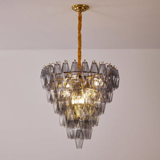 Aurora Lustre Fumée Gris Inversé Cristal Prisme