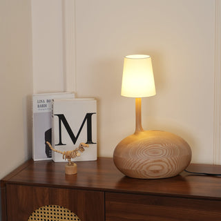 Brixten Lampe de Table en Bois Et Tissu