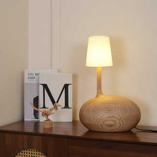 Brixten Lampe de Table en Bois Et Tissu