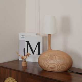 Brixten Lampe de Table en Bois Et Tissu