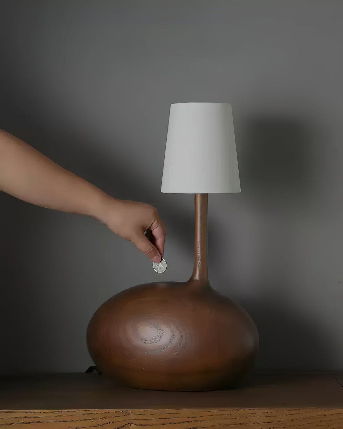 Brixten Lampe de Table en Bois Et Tissu