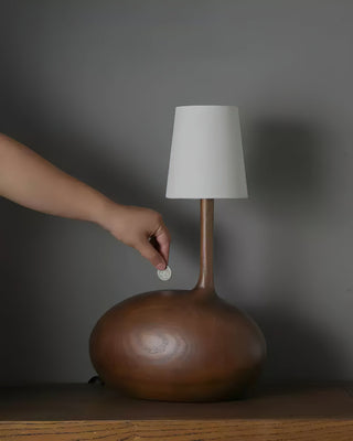 Brixten Lampe de Table en Bois Et Tissu
