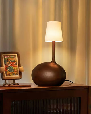 Brixten Lampe de Table en Bois Et Tissu