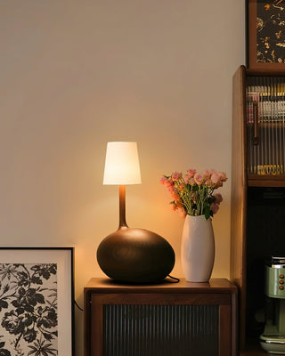 Brixten Lampe de Table en Bois Et Tissu
