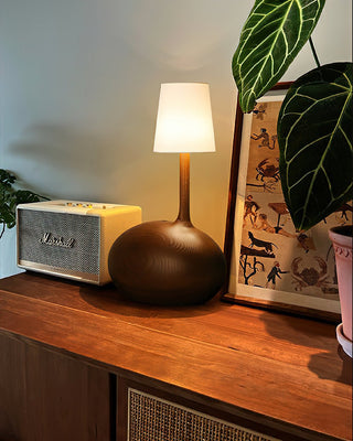 Brixten Lampe de Table en Bois Et Tissu
