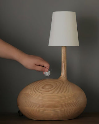 Brixten Lampe de Table en Bois Et Tissu