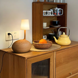 Brixten Lampe de Table en Bois Et Tissu