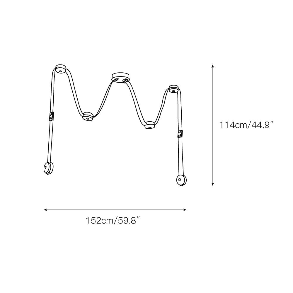 Elraearis Moderne Minimaliste LED Cuir Albâtre Lustre