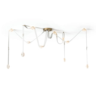 Elraearis Moderne Minimaliste LED Cuir Albâtre Lustre