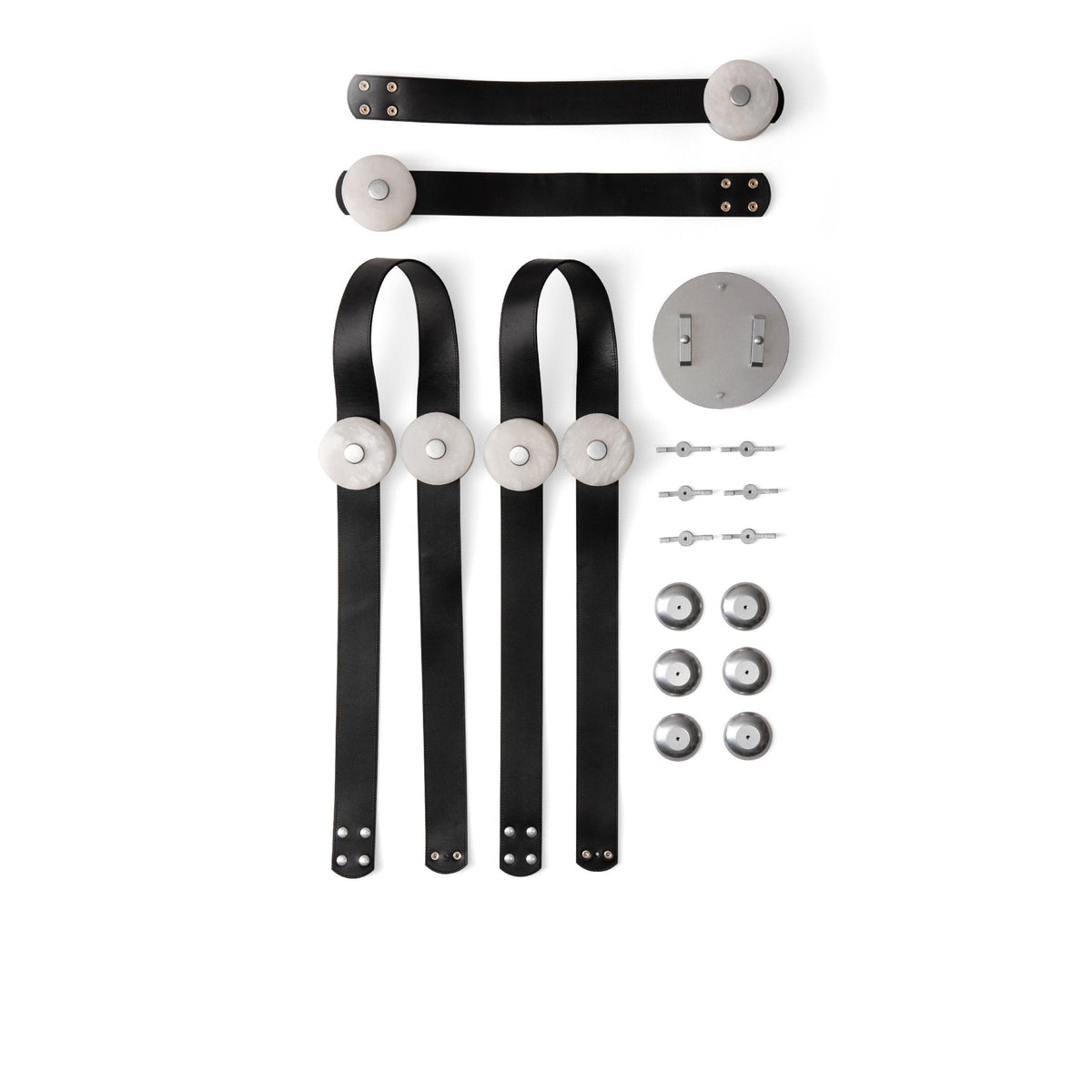 Elraearis Moderne Minimaliste LED Cuir Albâtre Lustre