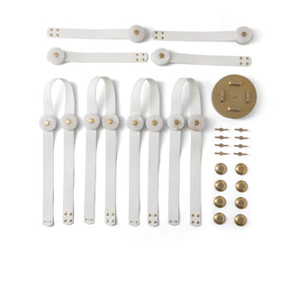 Elraearis Moderne Minimaliste LED Cuir Albâtre Lustre