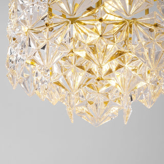 Lustra Lustre en Verre Flocon de Neige Doré-Luire