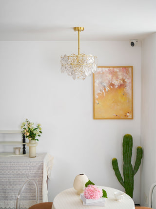 Lustra Lustre en Verre Flocon de Neige Doré-Luire