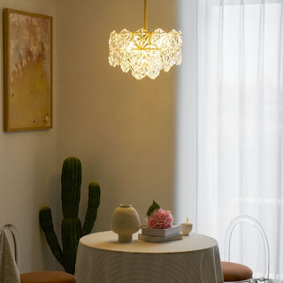 Lustra Lustre en Verre Flocon de Neige Doré-Luire