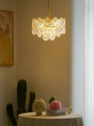 Lustra Lustre en Verre Flocon de Neige Doré-Luire