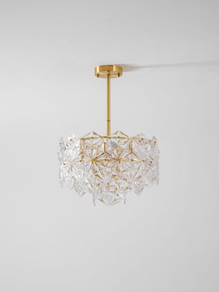 Lustra Lustre en Verre Flocon de Neige Doré-Luire