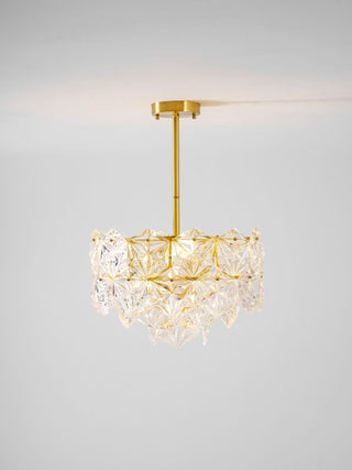 Lustra Lustre en Verre Flocon de Neige Doré-Luire