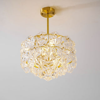 Lustra Lustre en Verre Flocon de Neige Doré-Luire