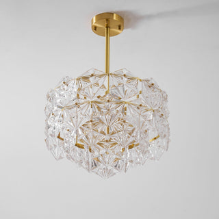 Lustra Lustre en Verre Flocon de Neige Doré-Luire