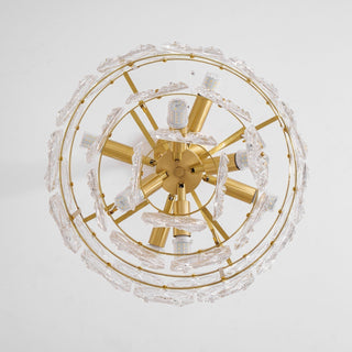 Lustra Lustre en Verre Flocon de Neige Doré-Luire