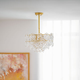 Lustra Lustre en Verre Flocon de Neige Doré-Luire
