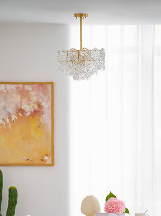 Lustra Lustre en Verre Flocon de Neige Doré-Luire