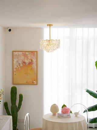 Lustra Lustre en Verre Flocon de Neige Doré-Luire