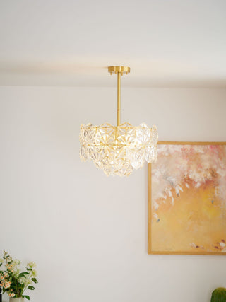 Lustra Lustre en Verre Flocon de Neige Doré-Luire