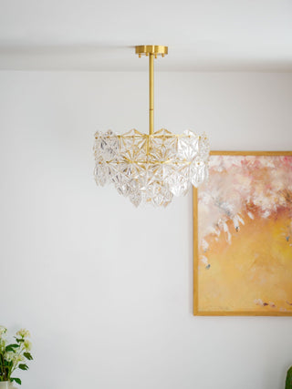 Lustra Lustre en Verre Flocon de Neige Doré-Luire