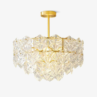 Lustra Lustre en Verre Flocon de Neige Doré-Luire