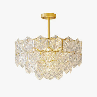 Lustra Lustre en Verre Flocon de Neige Doré-Luire